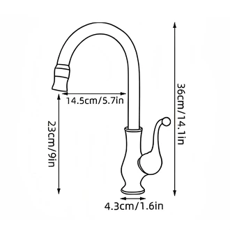Hot and Cold Water Brass Kitchen Faucet, Antique Brass Finish, Single Handle, Deck Mount