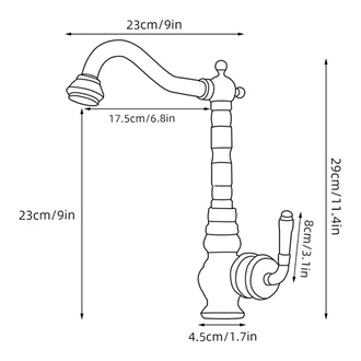 Trade Price: Solid Brass Kitchen Faucet, Antique Style, Single Lever, Deck Mount
