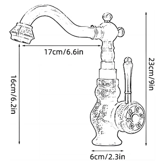 Bulk Buy: Deck Mounted Antique Brass Kitchen Tap, Single Handle, Hot/Cold