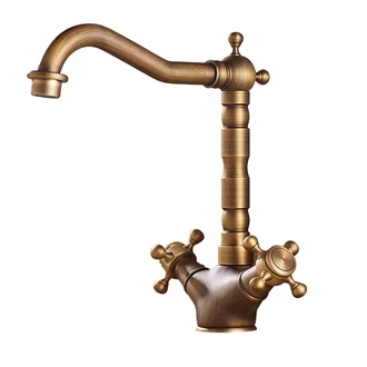 Antique Brass single lever bathroom faucet