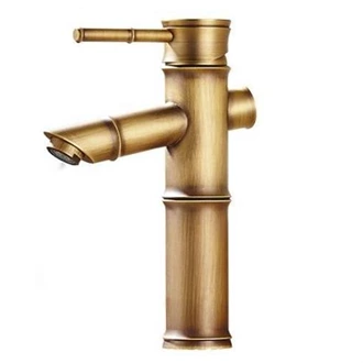 Bathroom taps antique brass bathroom faucet single hole