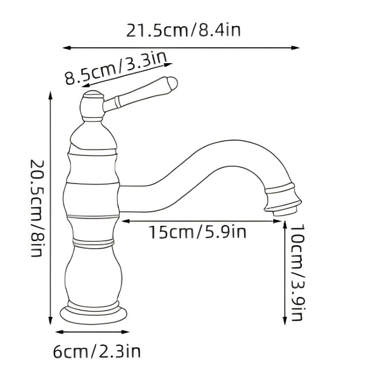 Bathroom taps antique brass single handle bathroom faucet
