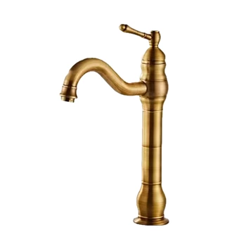 Durable Brass Deck Mounted Hot and Cold Lavatory Faucet