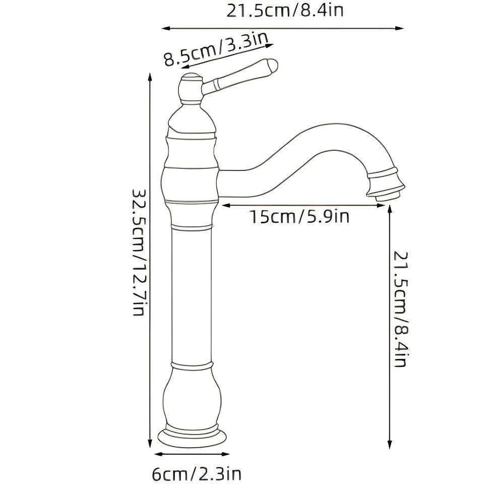 Durable Brass Deck Mounted Hot and Cold Lavatory Faucet