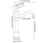 Durable Brass Deck Mounted Hot and Cold Lavatory Faucet