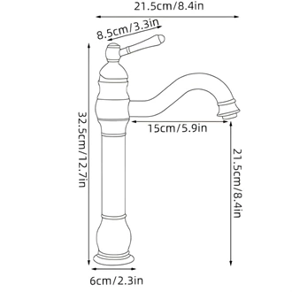 Durable Brass Deck Mounted Hot and Cold Lavatory Faucet