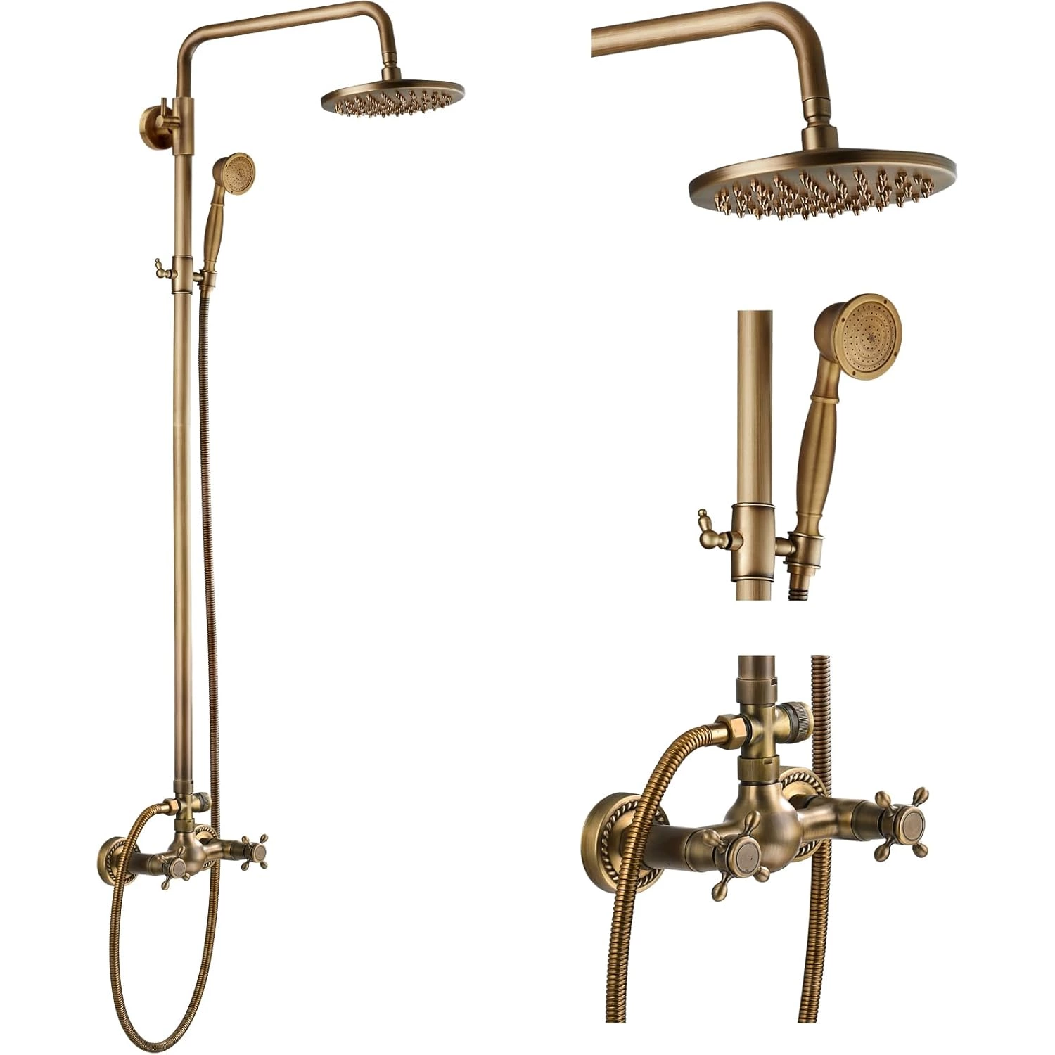 Brass shower system shower kit rain shower set