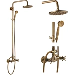 Brass shower system shower kit rain shower set