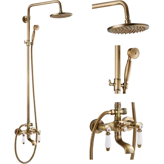 wall mounted rainfall shower faucet set bathroom shower kits