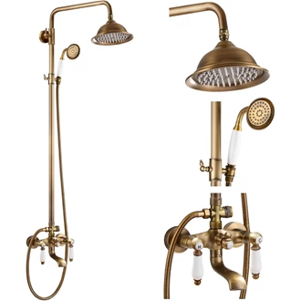 Bathroom shower system shower set handheld and shower head combo