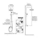 Brass Exposed shower set bathroom shower mixer set