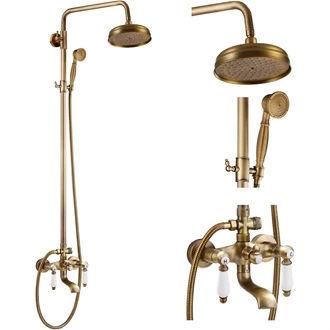 Bathroom rainfall shower set with mixer shower tap set