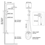 Rainfall Brass Exposed shower set bathroom shower kits