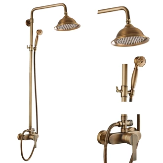Exposed wall mounted shower system shower system kit