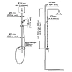 Exposed wall mounted shower system shower system kit