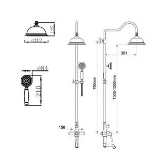 shower system Bathroom shower and faucet set