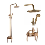 Shower system shower head and handheld shower combo