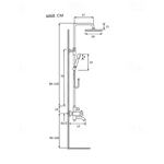 Bathroom Brass rainfall Exposed shower set shower and faucet set