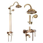 Bathroom rainfall Brass shower set Exposed shower system
