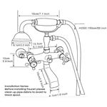 Brass bathtub Faucet bathtub Faucet Antique shower set