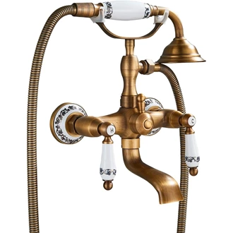 Antique shower set Brass bathtub Faucet bathtub Faucet