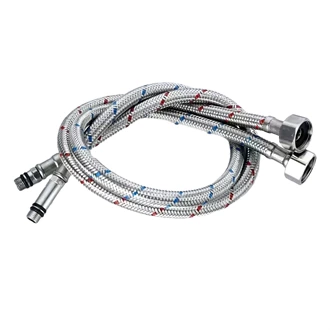 Mangueira de encanamento de água quente e fria G1/2'', G3/8'' ou G9/16'' Mangueiras flexíveis de aço inoxidável para torneira